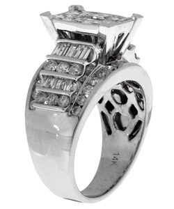 14k White Gold 3ct TDW Diamond Ring (H-I, I1-I2)