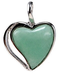 Handmade Sterling Silver Jade Heart Pendant