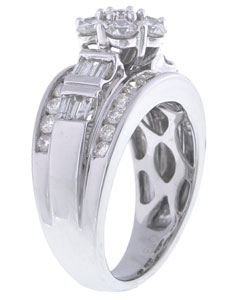 14k White Gold 2ct TDW Diamond Bridal Ring (G-H, I1-I2)