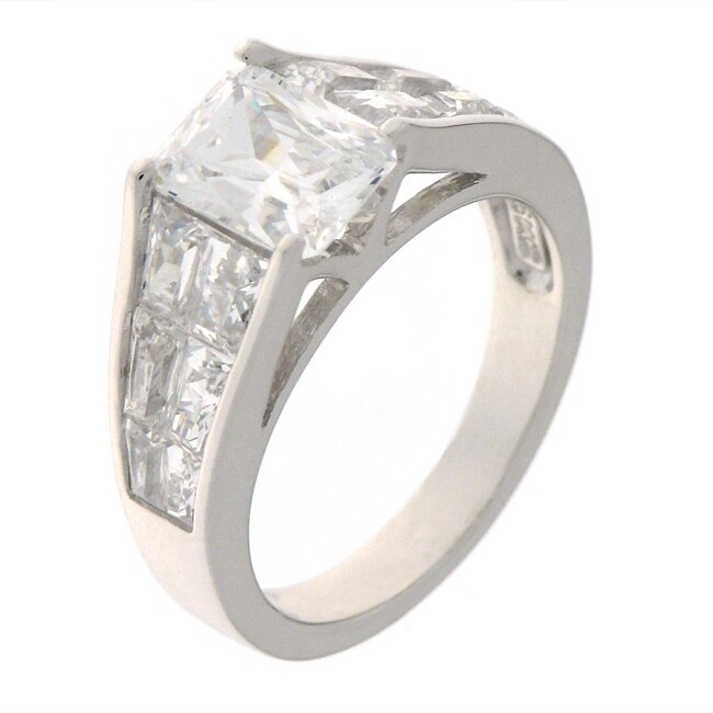 Maddy Emerson 'Mesmerized' Emerald-cut CZ Ring
