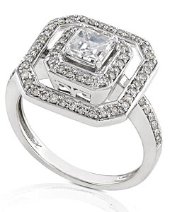 14k White Gold 3/4ct TDW Diamond Engagement Ring