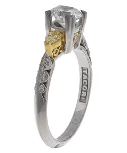 Tacori Platinum CZ and 2/5ct TDW Diamond Wedding Ring (G, VS)