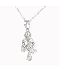 Sterling Silver CZ Necklace & Earrings Set