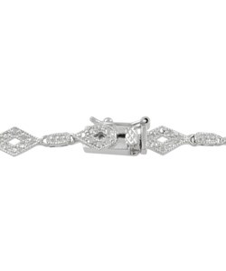 Sterling Silver Cubic Zirconia Pave-style Necklace