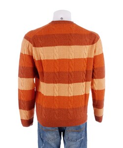 Oggi Moda Men's Striped Cashmere Sweater