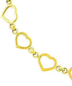 14k Gold Open Heart Necklace