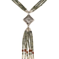 Handmade Jade and Silver Necklace