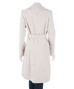 DKNY Single Breasted Belted Cashmere Blend Trench Coat