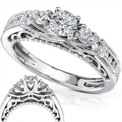 14k White Gold 3/4ct TDW Brilliant Diamond Ring (H-I, I1-I2)