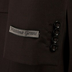 Massimo Genni Men's Dark Brown 3-button Suit