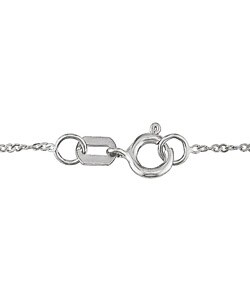 14k White Gold 1/6ct TDW Diamond Heart Necklace