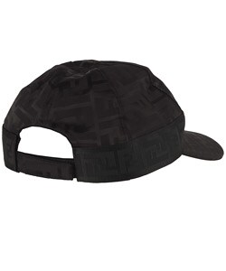 Fendi Black Nylon Zucca Baseball Hat