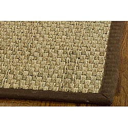 Hand-woven Casual Natural/ Brown Seagrass Rug (4' x 6')