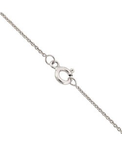 Silver 1ct TDW Blue Diamond Heart and Circle Necklace
