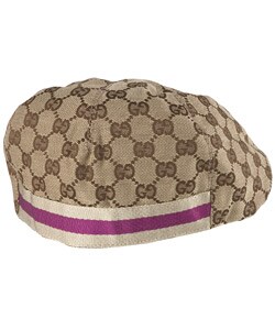 Gucci Men's Beige Jacquard Logo Newsboy Hat - 11085502 - Overstock.com Shopping - Great Deals on 