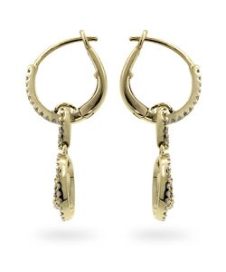 14k Yellow Gold Diamond 1/2ct TDW Dangle Earrings