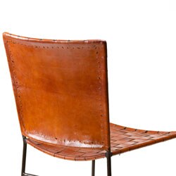 Handcrafted Leather and Iron Barstool (Set of Two) (India)