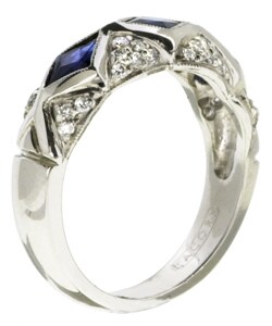 Tacori Platinum Sapphire and Diamond Ring