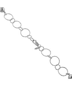 Sterling Silver Sparkling Balls Rolo Necklace