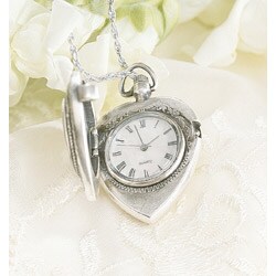 American Coin Treasures Silver Mercury Dime Heart Pendant Watch