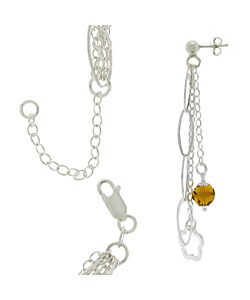 Maddy Emerson Sterling Silver Crystal Jewelry Set