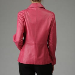 Liz Claiborne Women's Leather Scuba Jacket - Overstock Shopping