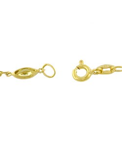 14k Yellow Gold Multicolored Pear Crystal Anklet