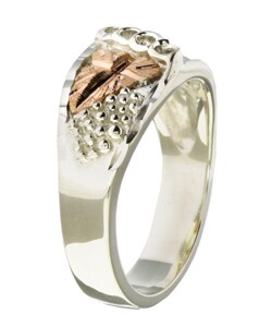 14k Black Hills Gold & Silver Men's Ring