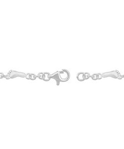 Sterling Silver Inspirational Footprint Bracelet