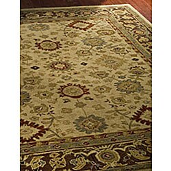 Handmade Heirloom Ivory Wool Rug (9'6 x 13'6)