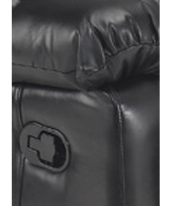 Black Leather Wall Hugger Recliner Theater Chair