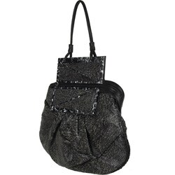Fendi Grey/ Black Feathered Leather 'To You' Bag