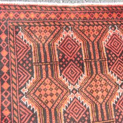 Persian Balouchi Hand-knotted Red Rug (3' x 5'6)