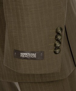 Kenneth Cole Reaction Men's Taupe Stripe Wool Suit