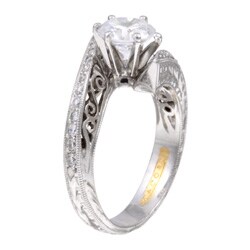 Tacori Platinum 3/8ct TDW Diamond Engagement Ring (G, VS)
