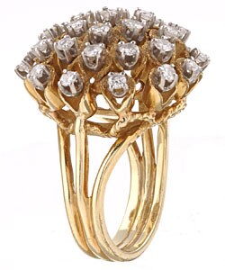18k Yellow Gold 1 1/2ct TDW Diamond Estate Ring (I, SI1)