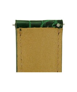 Green Genuine Leather Alligator Watch Strap