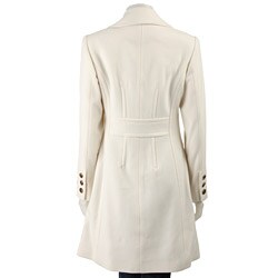Anne Klein Single-breasted Notch Collar Walker Coat