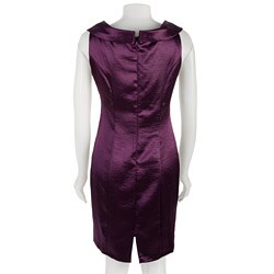 Connected Apparel Women's Satin Sheath Dress