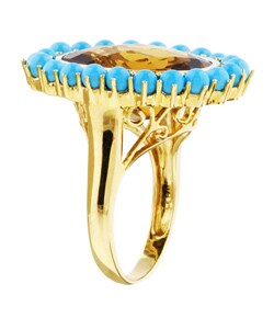 Encore by Le Vian 14k Gold Cognac Quartz Ring