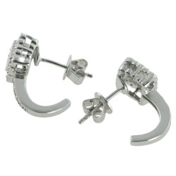 Maddy Emerson Sterling Silver Diamond Geometrical Earrings