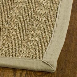 Hand-woven Natural Fiber Diamonds Natural/ Beige Seagrass Rug (8' x 10')