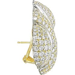 18k Gold 6ct TDW Diamond Seashell Earrings (G-H, VVS)