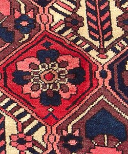 Iranian Bakhtiari Hand-knotted Plum/ Ivory Rug (5'2 x 9'7)