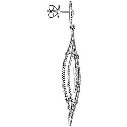 18k Gold 1 3/5ct TDW Diamond Drop Earrings (G-H, SI)