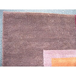 Indo Tibetan Multi-colored Runner Rug (2'4 x 8'1)