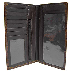 BT Croc Print Leather Checkbook Wallet