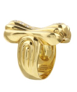 18k Yellow Gold 1/2ct TDW Diamond Freeform Ring (G, VS2)