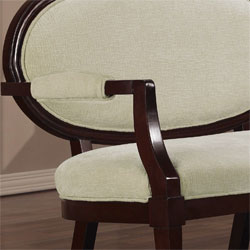 Cream Oval Back Settee
