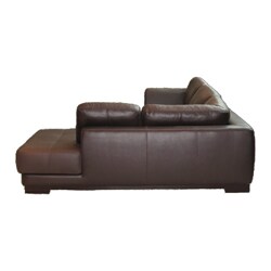 Chocolate Leather Sectional Sofa